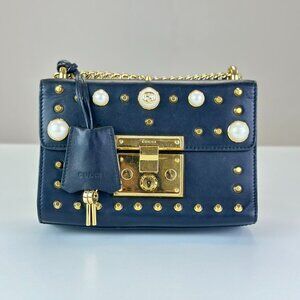 Gucci Black Leather Small Padlock Shoulder Bag